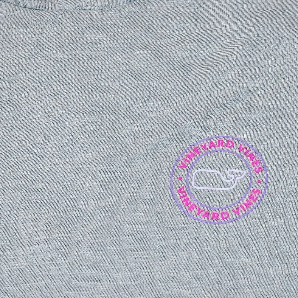 Vineyard Vines t-shirt hoodie size L / 16 girls whale dot sea clay green